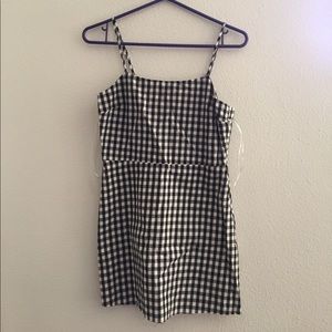 Openback Gingham Dress